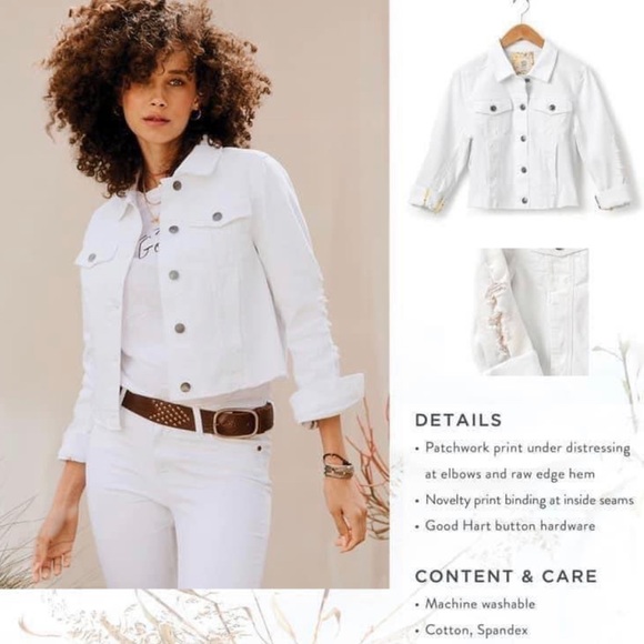 Matilda Jane Jackets & Blazers - XXL NWT Matilda Jane Good Hart Southfork White Denim Jacket